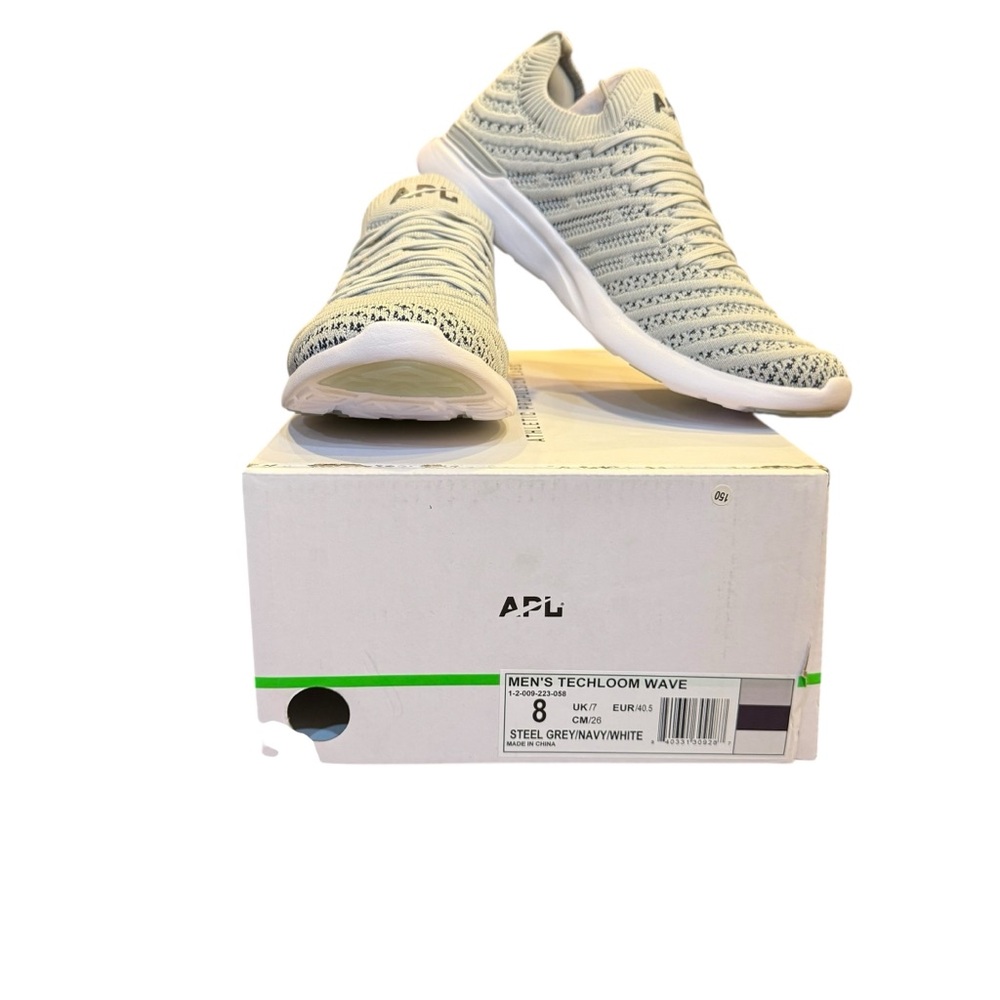 APL Men’s Techloom Wave Sneakers in Steel Gray and White Sz 8